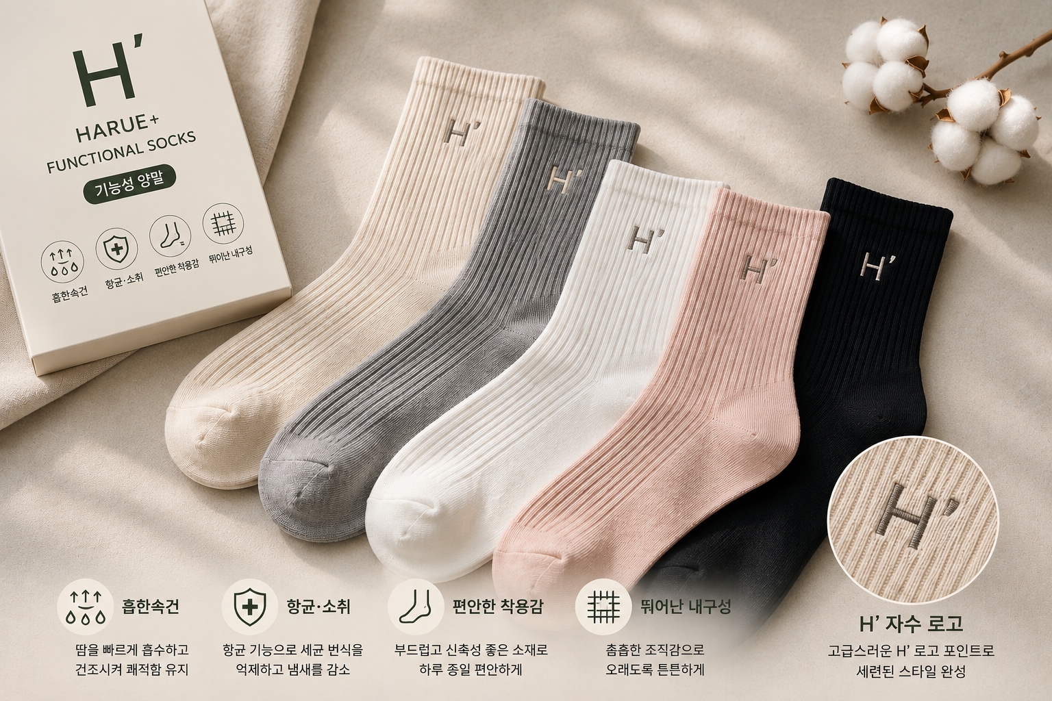 HARUE H 기능성 양말